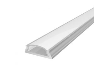 Slim Bendable Profile 18mm Silver Finish & Semi Clear Cover (1M)