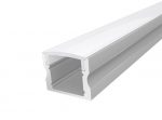 2M Deep Surface Aluminium LED Channel 17mm with a Semi Clear Cover for LED Strip Lighting finished in Silver