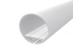 Rounded Profile 30mm White Finish & Clear Diffuser (1M)