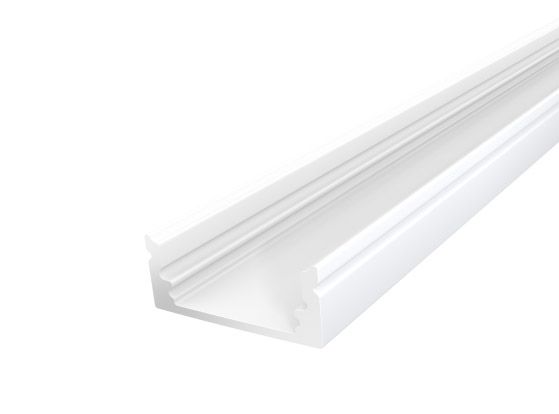 Slim Surface Profile 17mm White Finish & Opal Cover (1M)