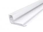 Stair Nosing Profile 65mm White Finish & Opal Cover (1M)