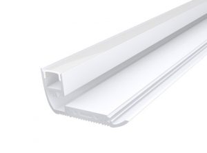 Stair Nosing Profile 65mm White Finish & Semi Clear Cover (1M)