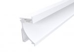 Skirting Profile 70mm White Finish & Clear Cover (2M)