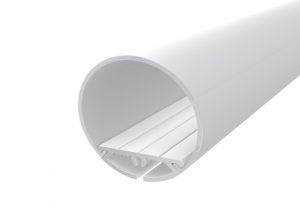 Rounded Profile 30mm White Finish & Clear Diffuser (2M)