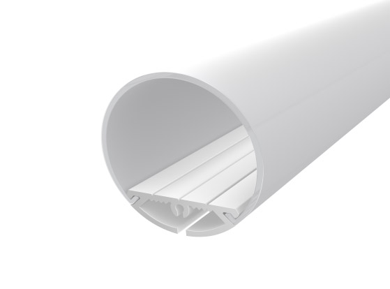 Rounded Profile 30mm White Finish & Clear Diffuser (2M)