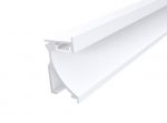 Skirting Profile 70mm White Finish & Opal Cover (2M)