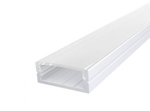 Wide Surface Profile 24mm White Finish & Clear Cover (2M)