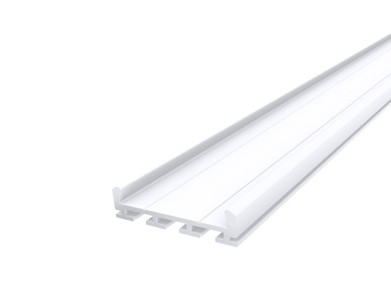 Deep Square Profile 26mm White Finish & Clear Cover (1M)