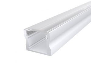 Deep Surface Profile 17mm White Finish & Clear Cover (1M)