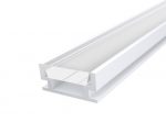 IP65 Walkover Profile 19mm White Finish & Clear Cover (2M)