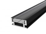 IP65 Walkover Profile 19mm Black Finish & Clear Cover (2M)