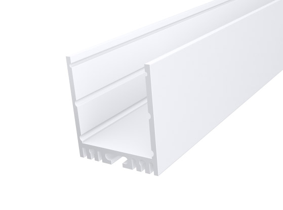 Large Square Profile 35mm White Finish & Clear Cover (1M)