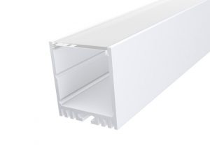 Large Square Profile 35mm White Finish & Clear Cover (2M)