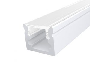 Micro Surface Profile 10mm White Finish & Clear Cover (2M)
