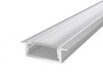 Slim Recessed Profile 23mm Silver Finish & Clear Cover (1M)