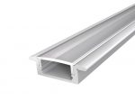 Slim Recessed Profile 17mm Silver Finish & Clear Cover (1M)