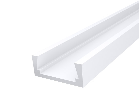 Slim Surface Profile 15mm White Finish & Opal Cover (1M)