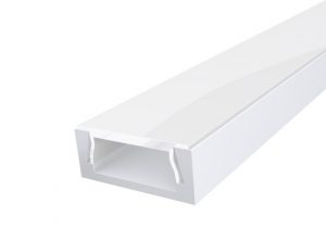 Slim Surface Profile 15mm White Finish & Opal Cover (1M)