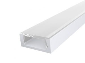 Slim Surface Profile 15mm White Finish & Clear Cover (2M)