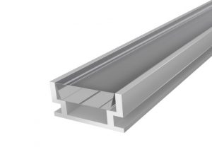 IP65 Walkover Profile 19mm Silver Finish & Clear Cover (1M)