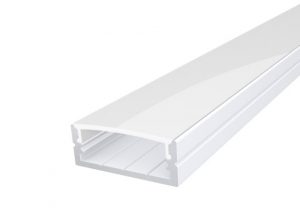 Wide Surface Profile 24mm White Finish & Semi Clear Cover (2M)