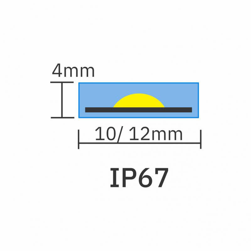 IP67 rating icon for 10mm-12mm Seamless COB LED Tape PRO 12V 1280px