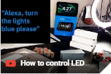 How to control LED strip lights with Alexa (Echo Show 5) voice commands via smart phone or device.